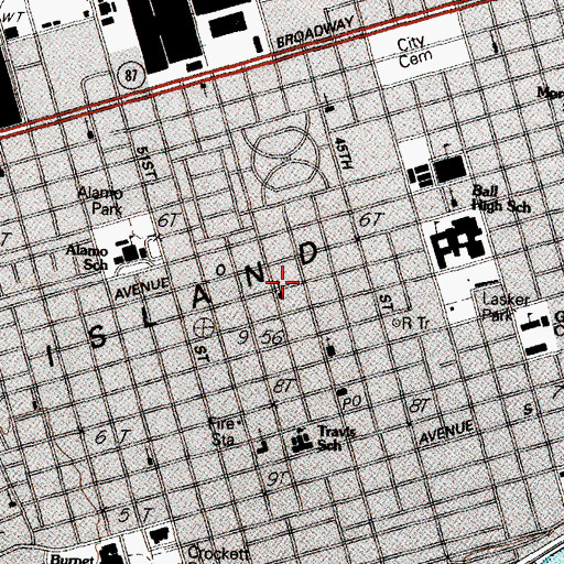 Topographic Map of Saint Pauls Church, TX