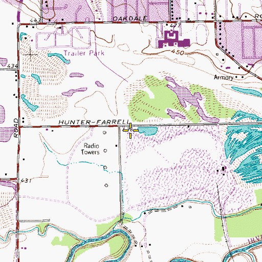 Topographic Map of KUII-AM (Dallas), TX