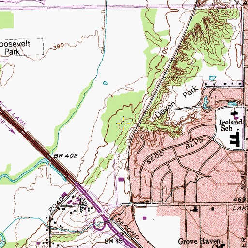 Topographic Map of KSSA-AM (Plano), TX