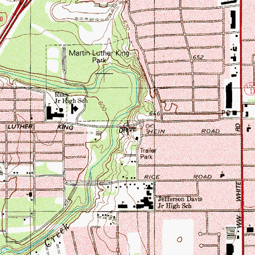 Topographic Map of KCHL-AM (San Antonio), TX