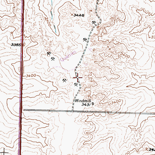 Topographic Map of KACV-FM (Amarillo), TX