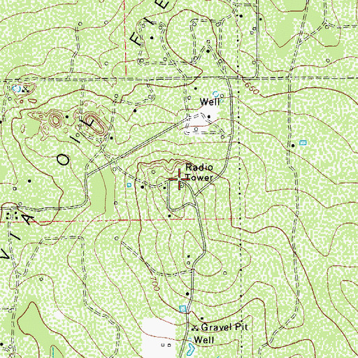 Topographic Map of KBRA-FM (Freer), TX