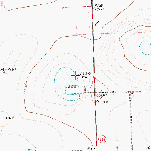 Topographic Map of KGRW-FM (Friona), TX