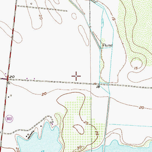 Topographic Map of KMBH-FM (Harlingen), TX