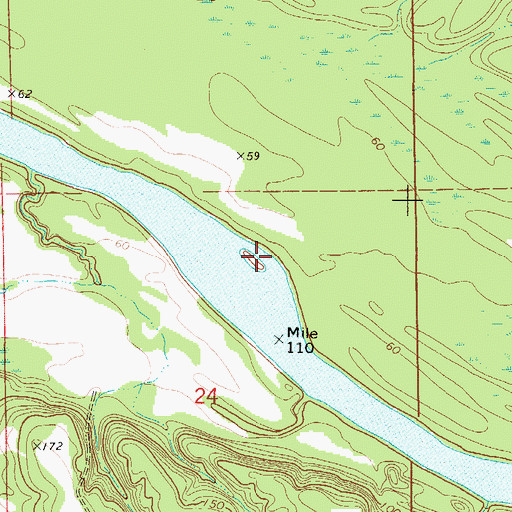 Topographic Map of Tait Island, AL