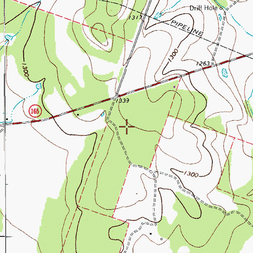 Topographic Map of Pippen-York Ranch Airport, TX