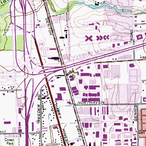Topographic Map of Toyota of Dallas Incorporated Heliport, TX