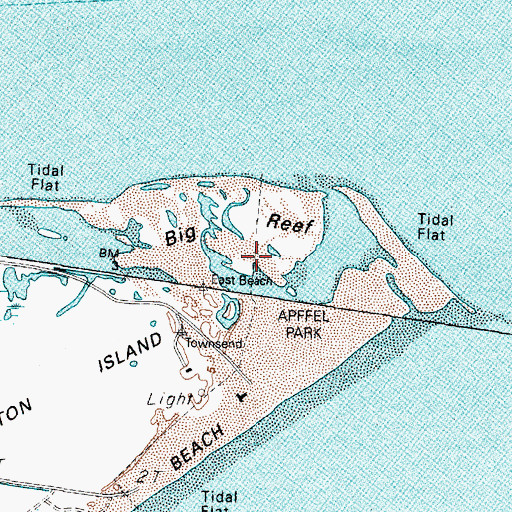 Topographic Map of Galvestonian Heliport, TX