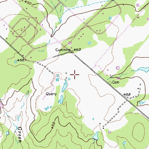 Topographic Map of Bar S Ranch Airport, TX