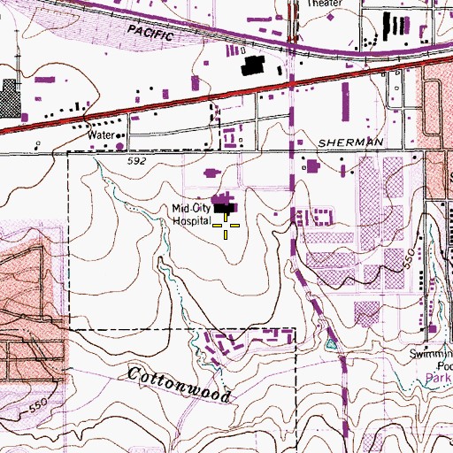 Topographic Map of Dallas/Fort Worth Medical Center Heliport, TX