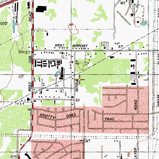 Topographic Map of Lift Crane Heliport, TX