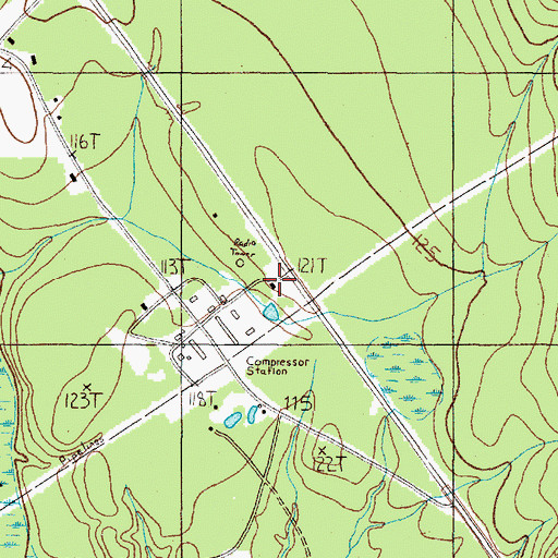 Topographic Map of TGP 32 Heliport, TX
