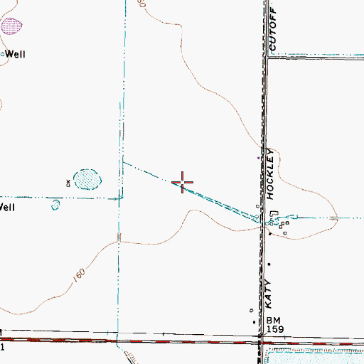 Topographic Map of Harold Freeman Farm Airport (historical), TX