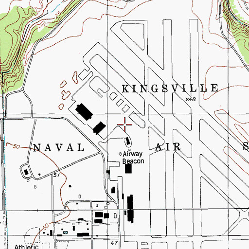 Topographic Map of Kingsville Naval Air Station, TX
