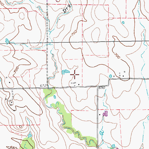 Topographic Map of Addington Field, TX