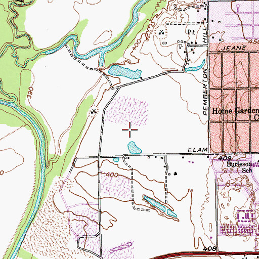 Topographic Map of Culp Airport (historical), TX