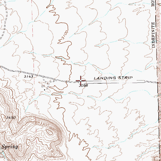 Topographic Map of Pitcock Rosillos Mountain Ranch Airport, TX