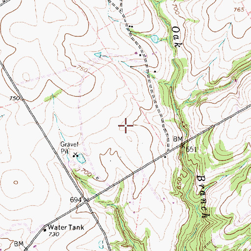Topographic Map of Circle R Airport (historical), TX
