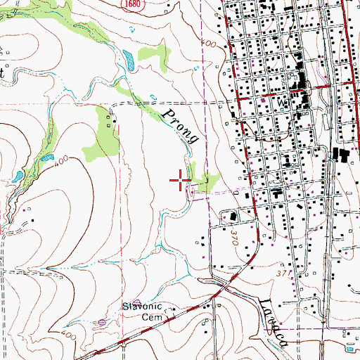Topographic Map of Moulton Municipal Airport (historical), TX