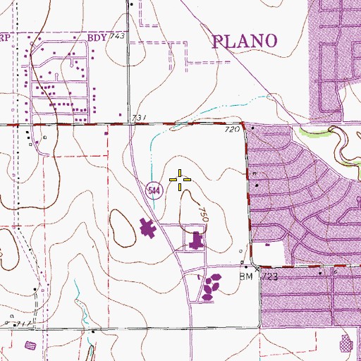 Topographic Map of Mcp Heliport, TX