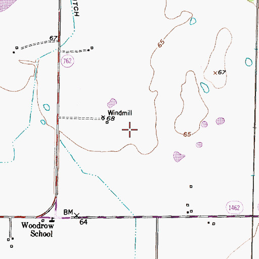 Topographic Map of Meyer Field, TX