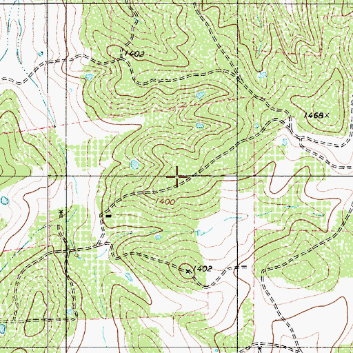 Topographic Map of Yates Field, TX