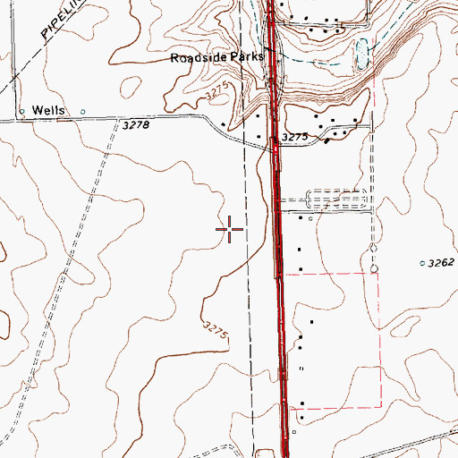 Topographic Map of Gaines County Airport, TX