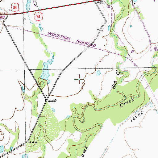 Topographic Map of Texas Valley Air Field, TX