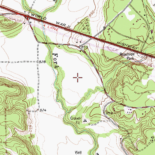 Topographic Map of Clear Fork Ranch Heliport, TX