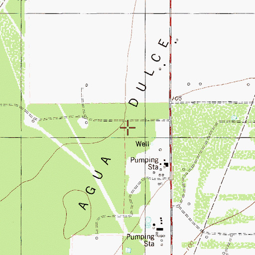 Topographic Map of KFLZ-FM (Bishop), TX