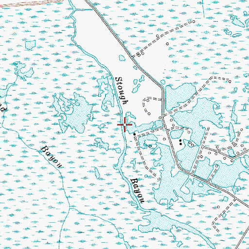 Topographic Map of Stough Bayou, TX