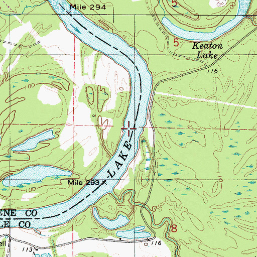 Topographic Map of Mikes Bar (historical), AL