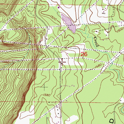 Topographic Map of Cresent Hill School, AL