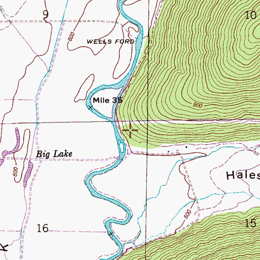Topographic Map of Hales Cove School (historical), AL