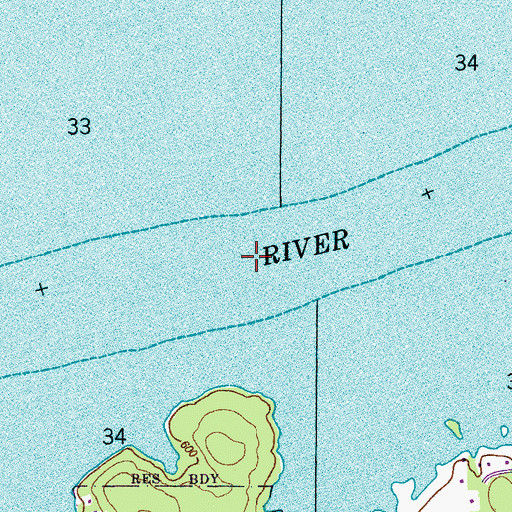 Topographic Map of North Sauty Creek Bar, AL