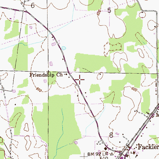 Topographic Map of Rosenwald School (historical), AL