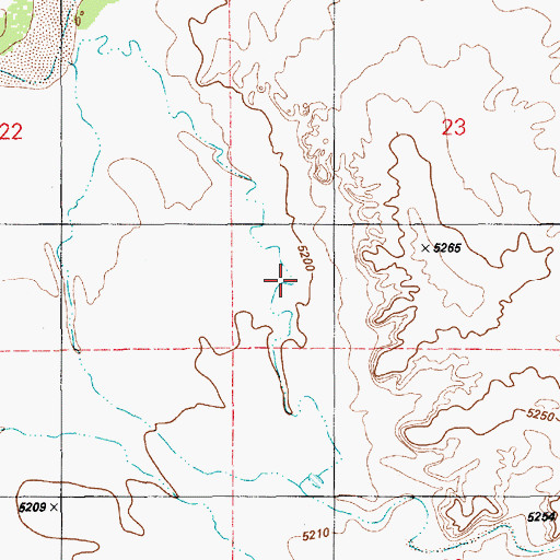 Topographic Map of Winsor Wash, AZ