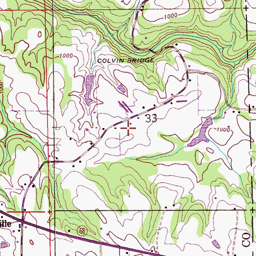 Topographic Map of Blessing School (historical), AL