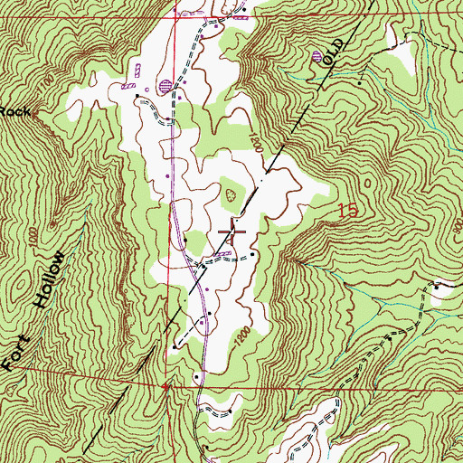 Topographic Map of Keel (historical), AL