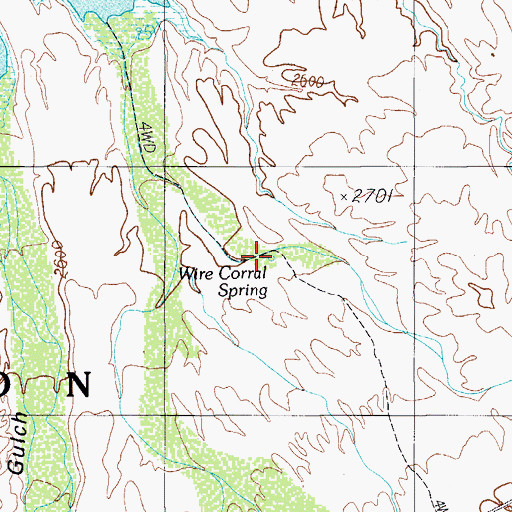 Topographic Map of Wire-Corral Spring, AZ