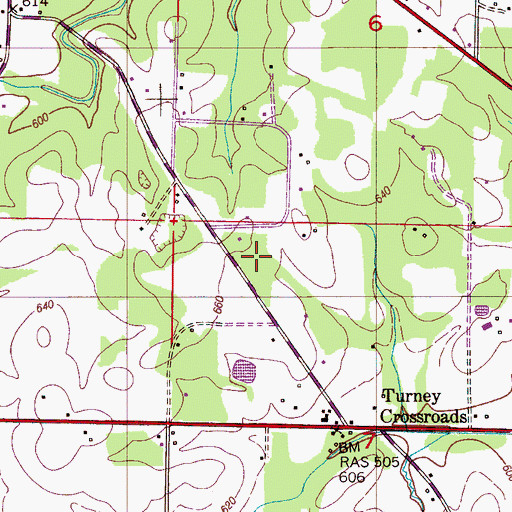 Topographic Map of Mount Hope Church, AL
