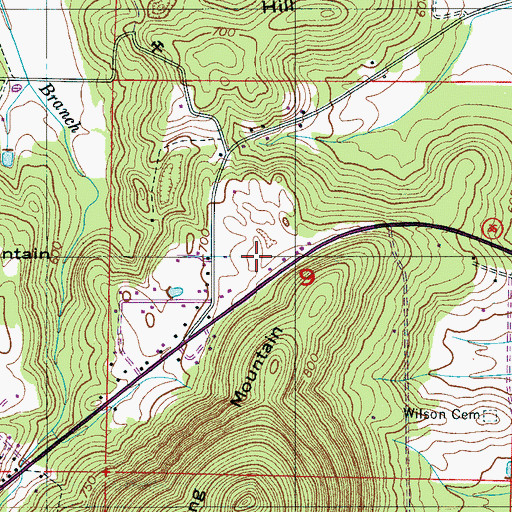 Topographic Map of Walling (historical), AL