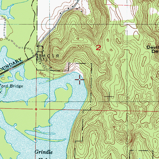 Topographic Map of Cove Spring, AL