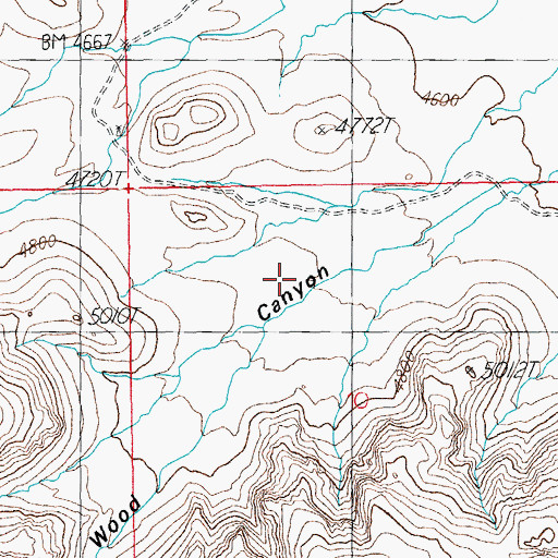 Topographic Map of Wood Canyon, AZ