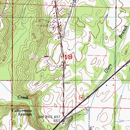 Topographic Map of Chunns Cemetery, AL