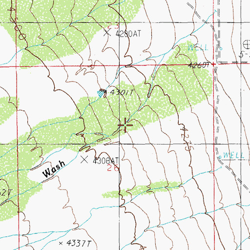 Topographic Map of Wood Canyon Wash, AZ