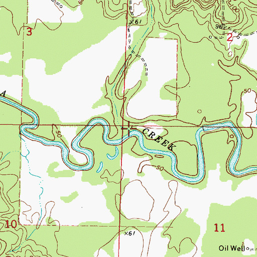 Topographic Map of Golden Horn Branch, AL