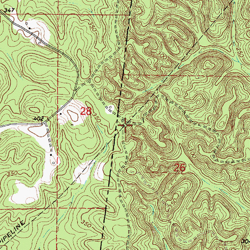 Topographic Map of State Line Church (historical), AL