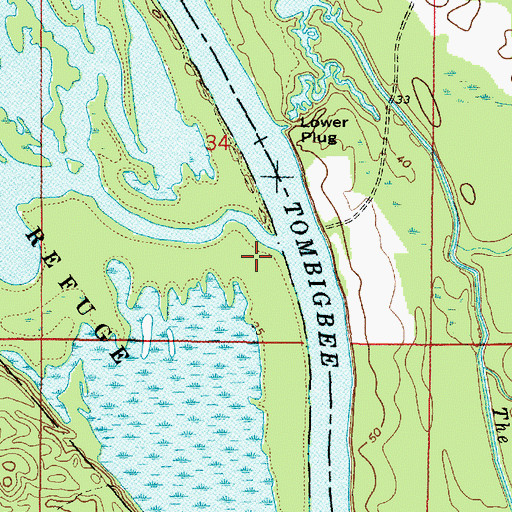 Topographic Map of Turkey Creek Landing (historical), AL