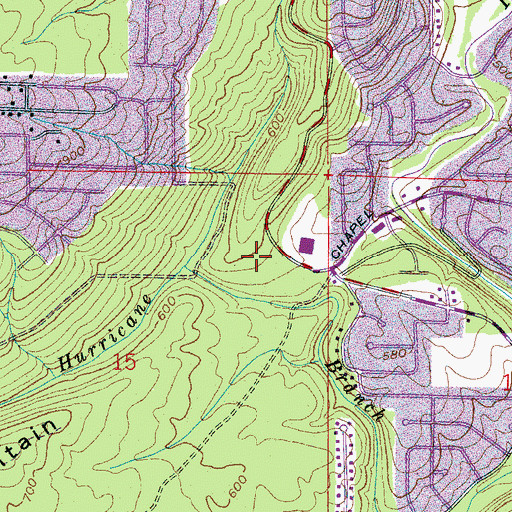 Topographic Map of Simmons Middle School, AL